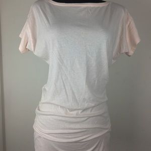 VS Pale Pink Long T Shirt Short Sleeve Sz S
